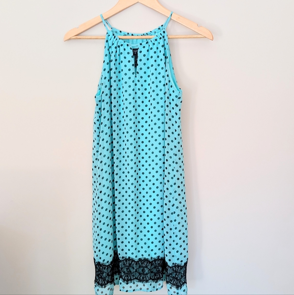 Enfocus Petite Polka Dot Sleeveless Dress
